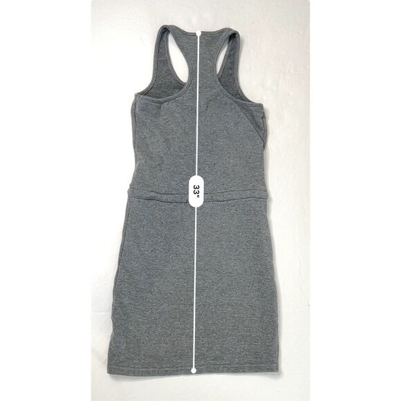 Guess Vneck Racerback Gray Knit Drop Waist Sleeveless Dress XS Coverup Beach - Picture 9 of 12